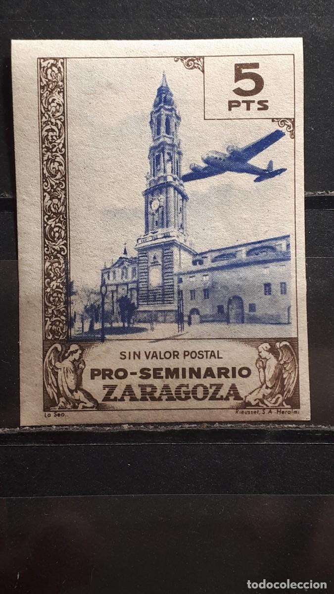 Sellos: GUERRA CIVIL. A&Ntilde;O 1945. LOCAL. *. ZARAGOZA