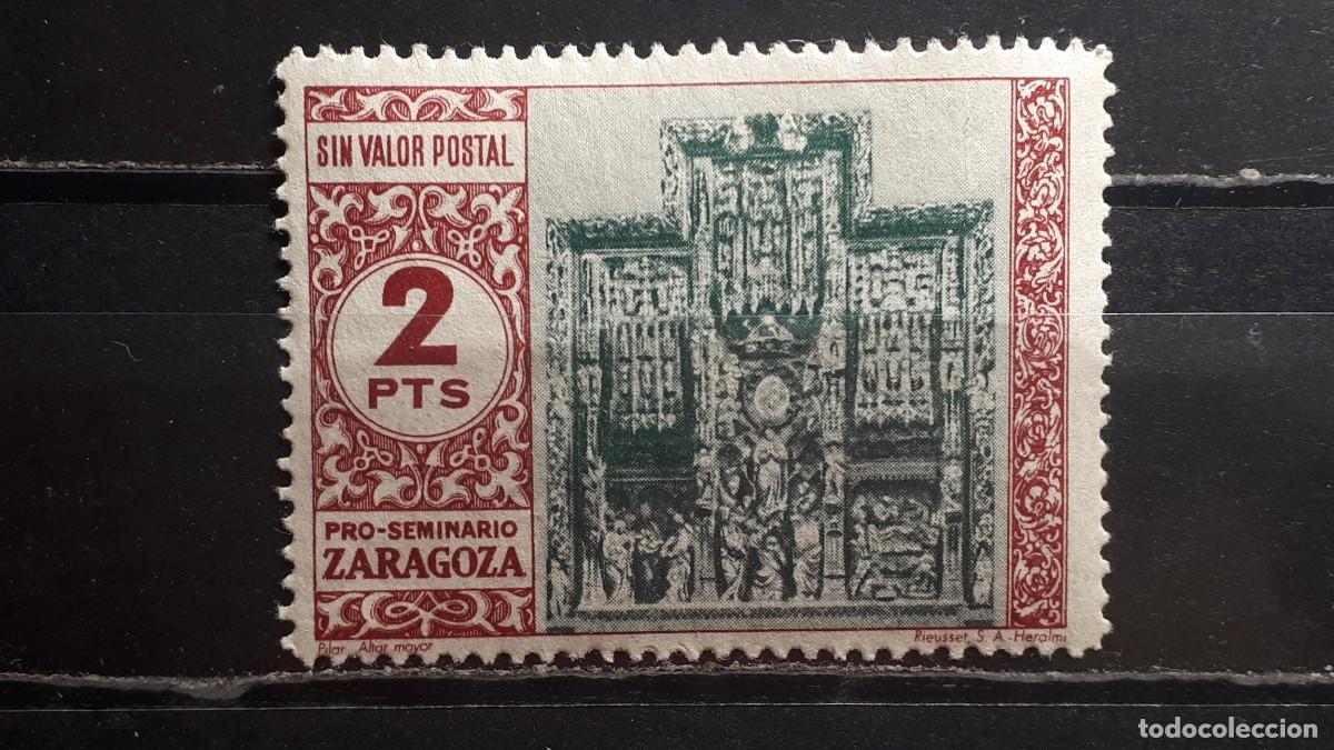 Sellos: GUERRA CIVIL. A&Ntilde;O 1945. LOCAL. **. ZARAGOZA