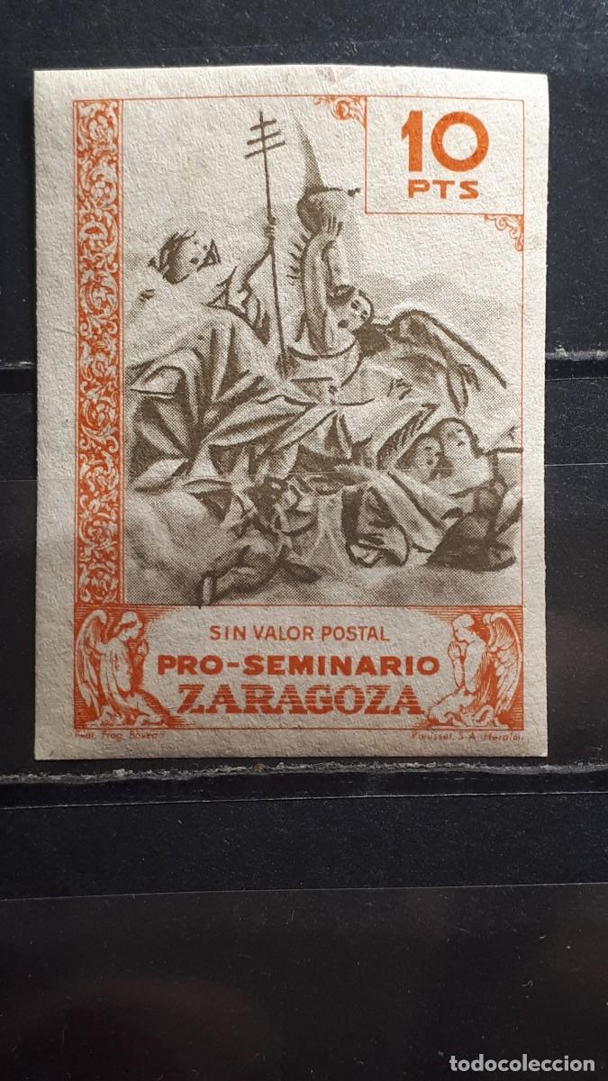 Sellos: GUERRA CIVIL. A&Ntilde;O 1945. LOCAL. **. ZARAGOZA