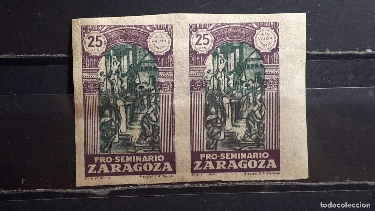 Sellos: GUERRA CIVIL. A&Ntilde;O 1940. LOCAL. **. ZARAGOZA