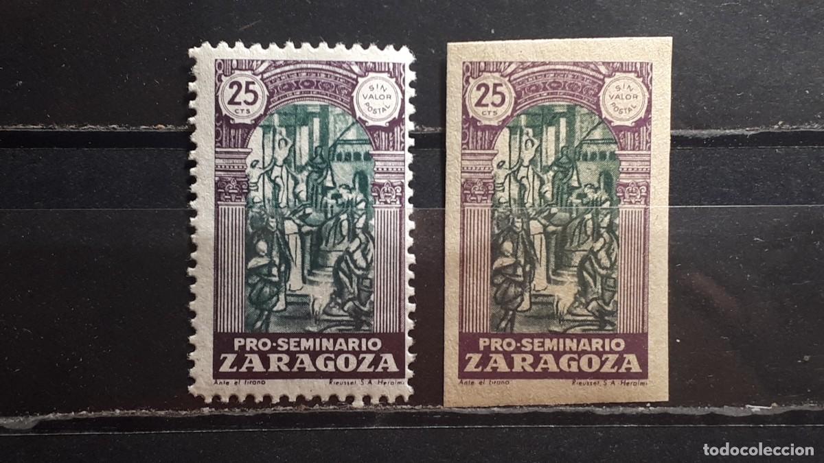 Sellos: GUERRA CIVIL. A&Ntilde;O 1940. LOCAL. **. ZARAGOZA