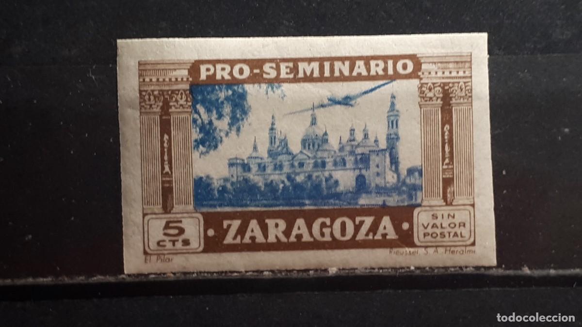 Sellos: GUERRA CIVIL. A&Ntilde;O 1940. LOCAL. **. ZARAGOZA
