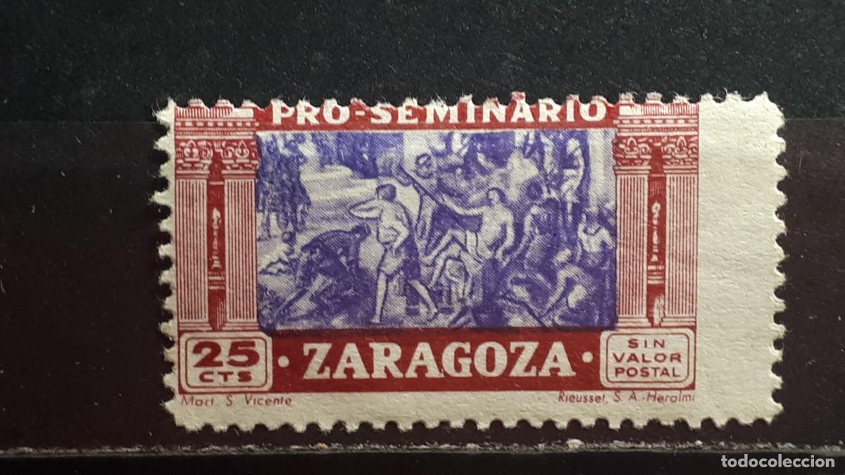 Sellos: GUERRA CIVIL. A&Ntilde;O 1940. LOCAL. *. ZARAGOZA