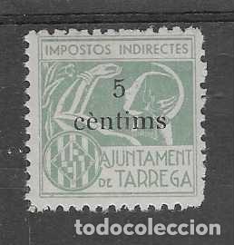 Sellos: TARREGA-LERIDA- 5 CTS.-IMPOSTOS INDIRECTES -VER FOTOS