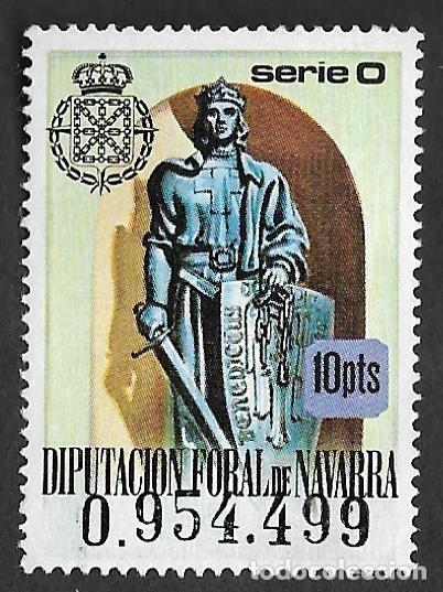 Sellos: Fiscal timbre Navarra. 10 Pesetas Serie O