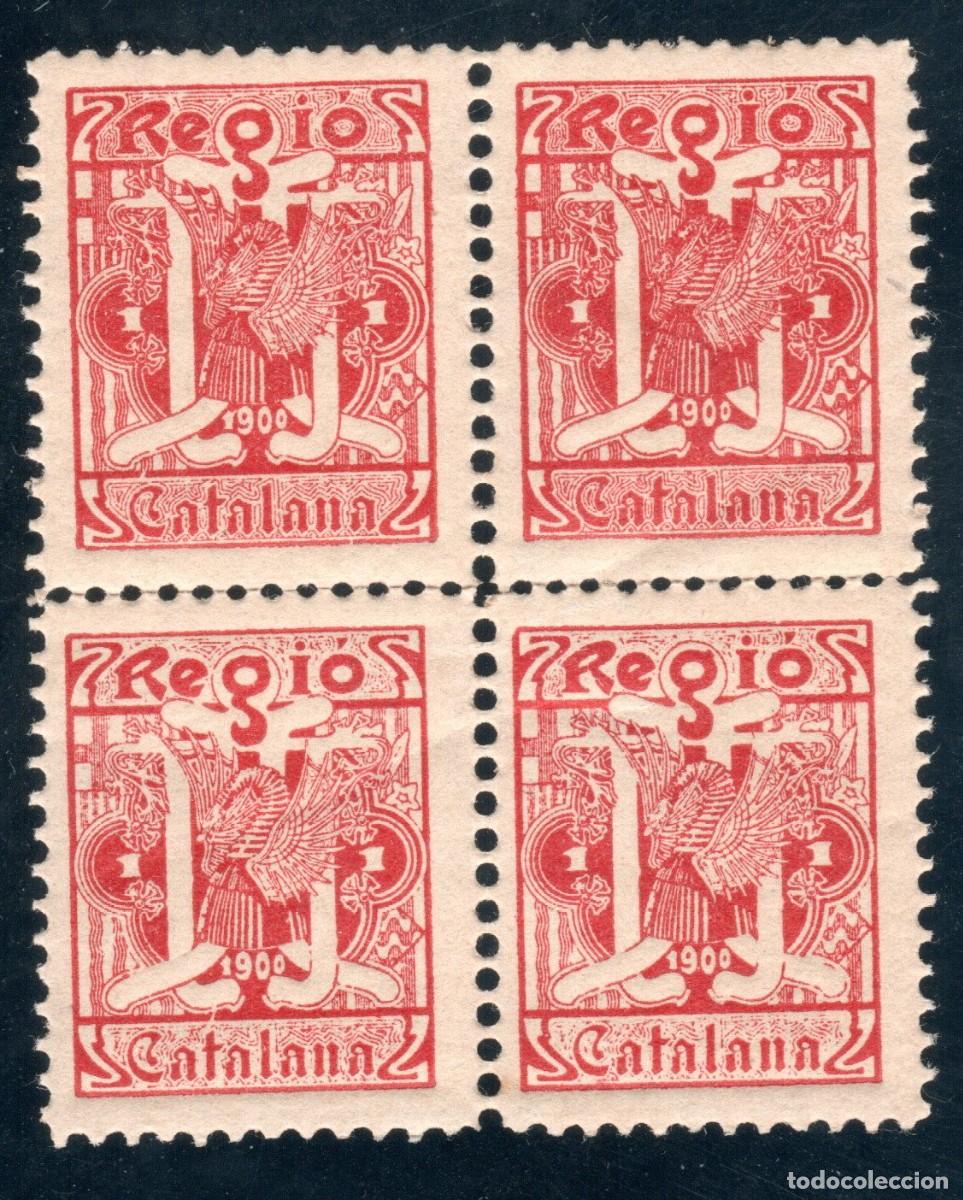 Sellos: REGI&Oacute; CATALANA (BLOQUE DE 4). MUY RARO. MNH **
