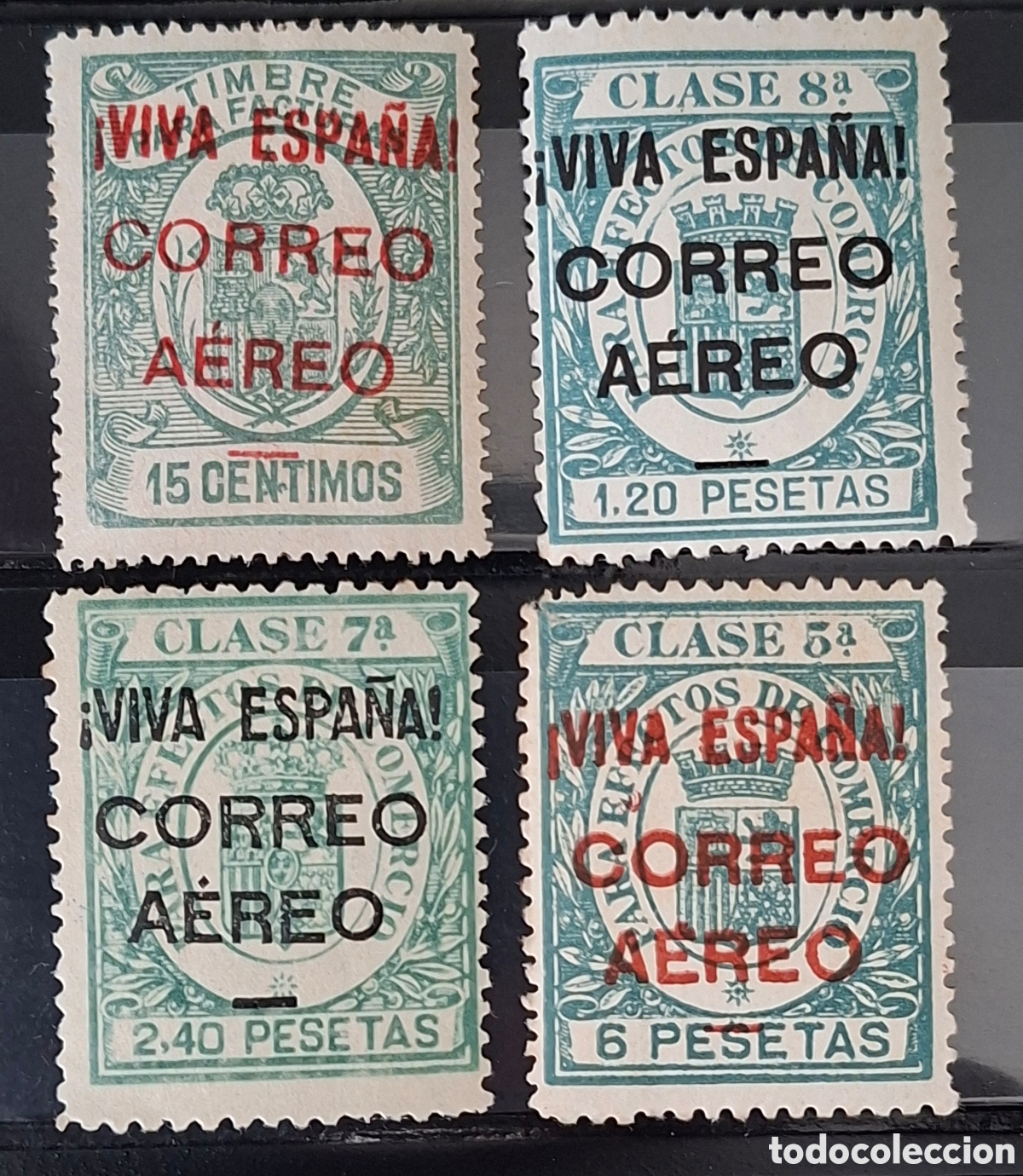 Sellos: Espa&ntilde;a Emisiones Patrioticas Burgos Fiscales correo aereo