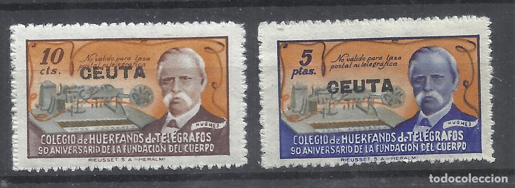 Sellos: Colegio de huerfanos de teleGRAFOS sobrecargados Ceuta