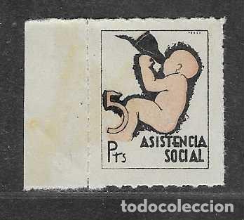 Sellos: VI&Ntilde;ETA,-- 5 PTAS. BORDE HOJA-, ASISTENCIA SOCIAL-REPUBLICA- VER FOTOS