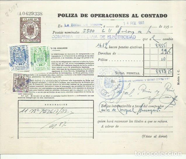 Timbres: Q5109-SELLOS FISCALES TIMBROLOGIA FILATELIA FISCAL ENTEROS FISCALES POLIZA OPERACIONES AL CONTADO ET