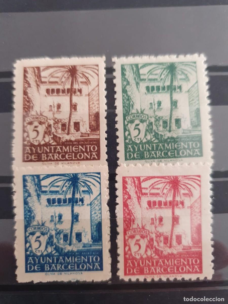 Sellos: BARCELONA EDIFIL 65 ** A 68 ** ARCEDIANO 1945