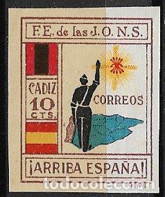 Sellos: SELLOS LOCALES, GUERRA CIVIL, C&aacute;diz, FESOFI n&ordm; 106s * *