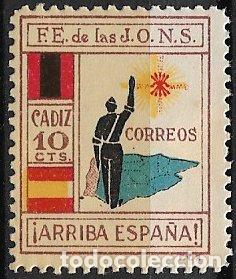 Sellos: SELLOS LOCALES, GUERRA CIVIL, C&aacute;diz, FESOFI n&ordm; 106 * *
