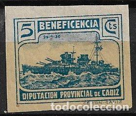 Sellos: SELLOS LOCALES, GUERRA CIVIL, C&aacute;diz, FESOFI n&ordm; 95s *