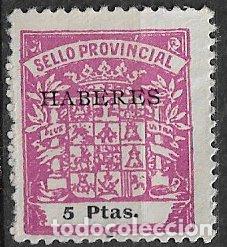 Sellos: SELLOS LOCALES, GUERRA CIVIL, C&aacute;diz, FESOFI n&ordm; 64 (o) 5 ptas