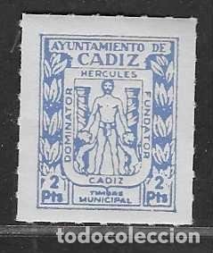 Sellos: CADIZ- 2 PTAS.- SELLO MUNICIPAL- VER FOTOS