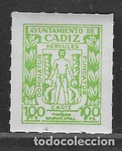 Sellos: CADIZ-100 PTAS.- SELLO MUNICIPAL- VER FOTOS