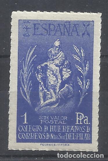Sellos: COLEGIO DE HUERFANOS DE CORREOS DE NUESTRA SE&Ntilde;ORA DEL PILAR 1 PTS nuevo**