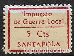 Sellos: SELLO LOCAL, Guerra Civil, SANTA POLA, Alicante, FESOFI n&ordm; 6 * *