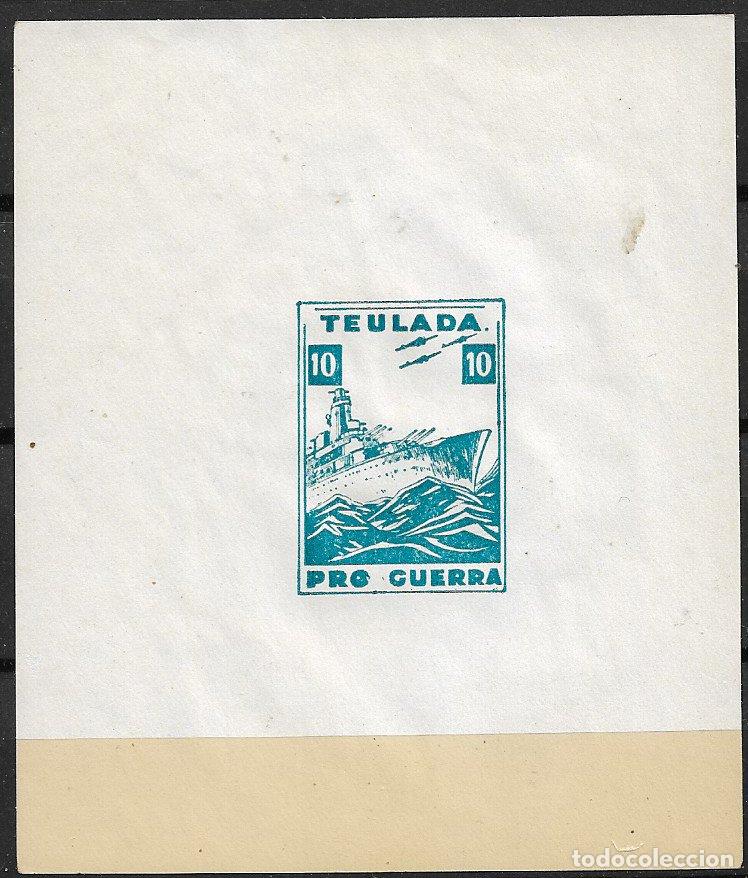 Sellos: SELLO LOCAL, Guerra Civil, TEULADA, Alicante, FESOFI n&ordm; 7 (*)