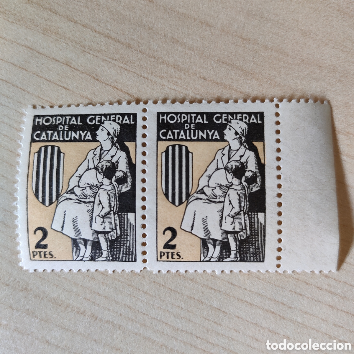 Stamps: 1a0 OJO Hospital General de Catalunya 2 ptes allepuz 2987 afinet 1268 ptas Generalitat VER DESCRI