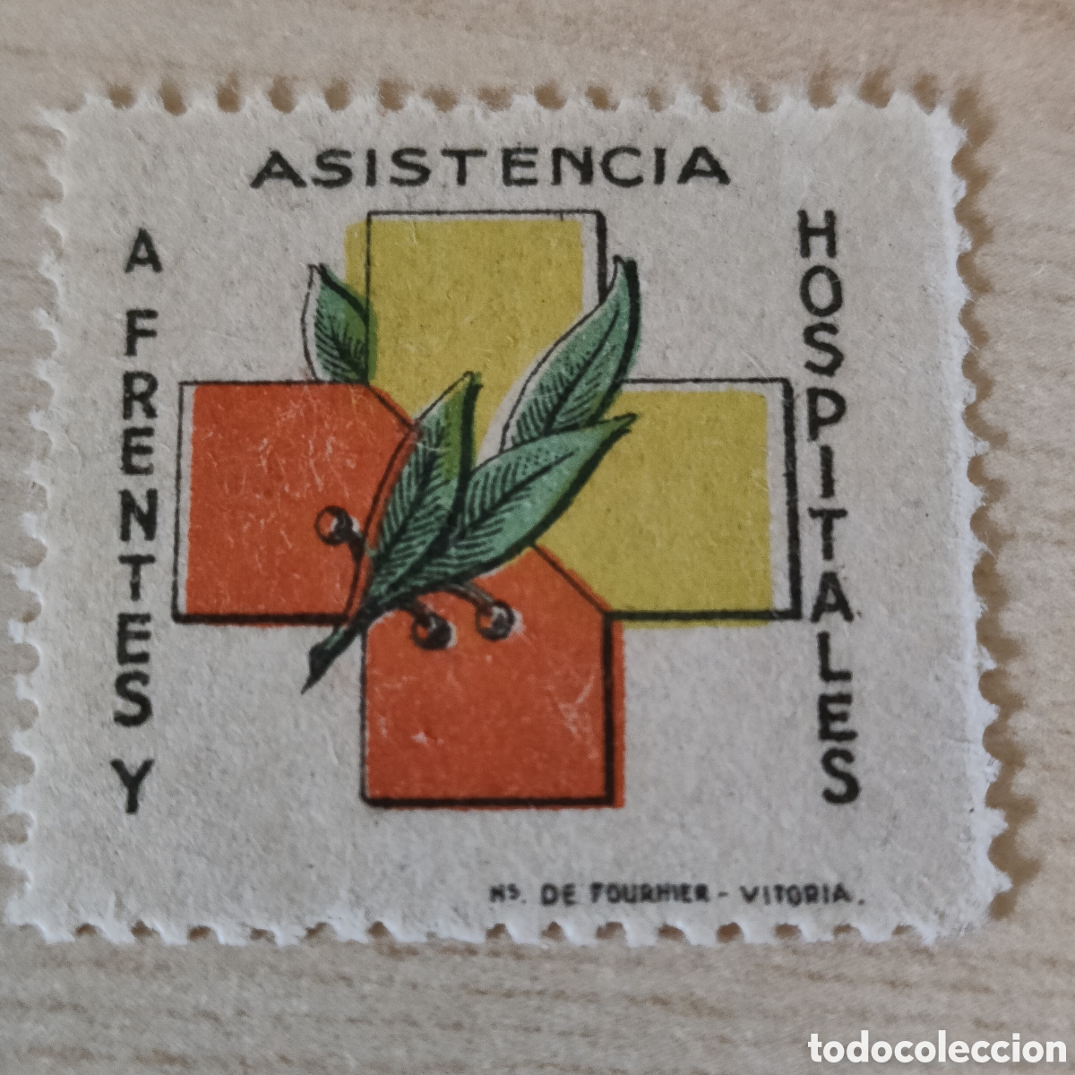Sellos: a68 Asistencia a Frentes y Hospitales afinet 9 Allepuz 21 sin valor ni localidad pie imprenta