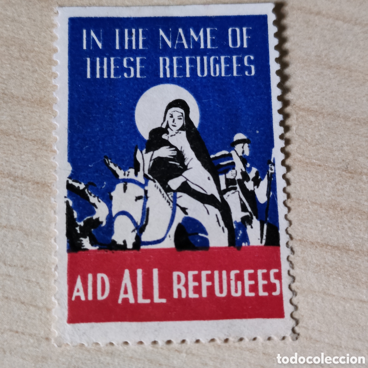 Sellos: a72 RRR RAR&Iacute;SIMO In the Name of these Refugees Aid all refugees Allepuz 2610