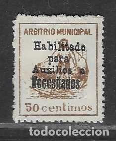 Sellos: CADIZ,- 50 CTS-HABILITADO PARA AUXILIO NECESITADOS -VER FOTOS