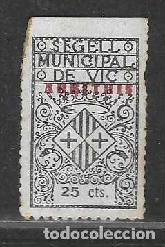 Sellos: VIC,- 25 CTS-SOBRECARGA ROJA,-ARBITRIS -VER FOTOS