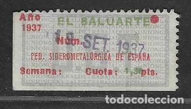 Sellos: VI&Ntilde;ETA.- U.G.T.- EL BALUARTE- A&Ntilde;O 1937- VER FOTOS
