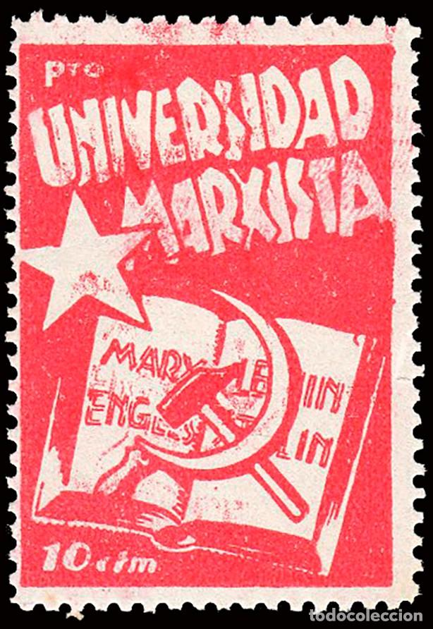 Sellos: Espa&ntilde;a - Guerra Civil - Vi&ntilde;etas Pol&iacute;ticas - Allepuz * 85 - &rdquo;10 cts. Pro Universidad Marxista&rdquo;