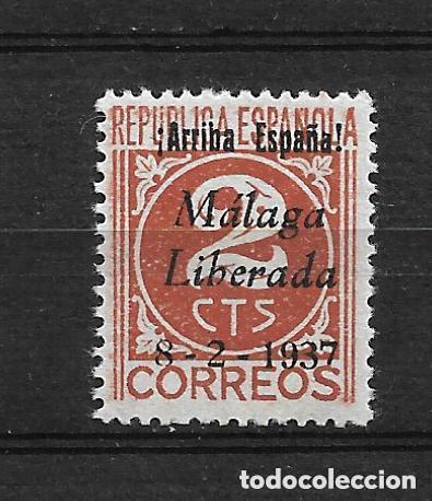 Sellos: espa&ntilde;a guerra civil malaga liberada 2 cts * mh - 1/14