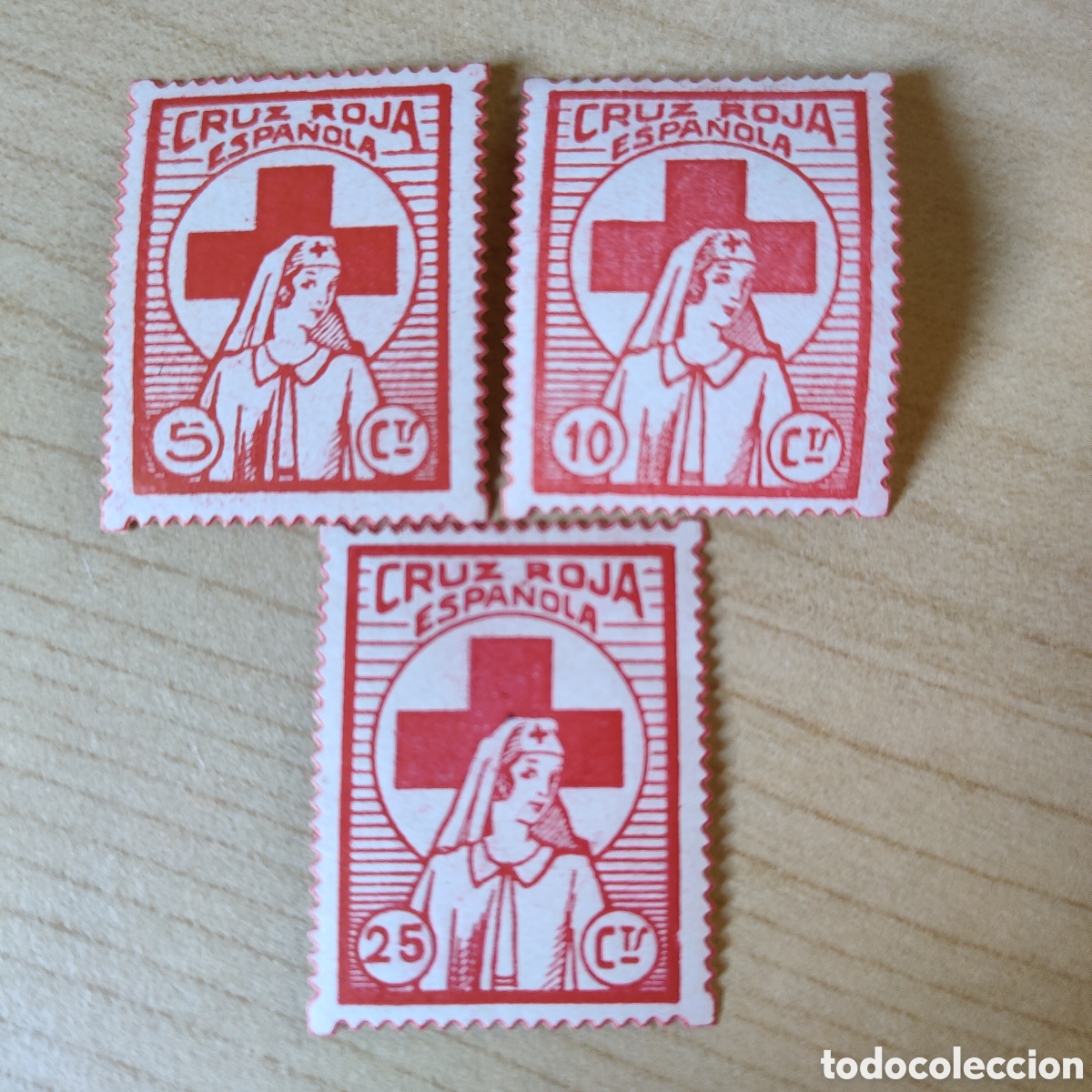 Sellos: a73 Cruz Roja Espa&ntilde;ola Allepuz 2214 2215 2216r