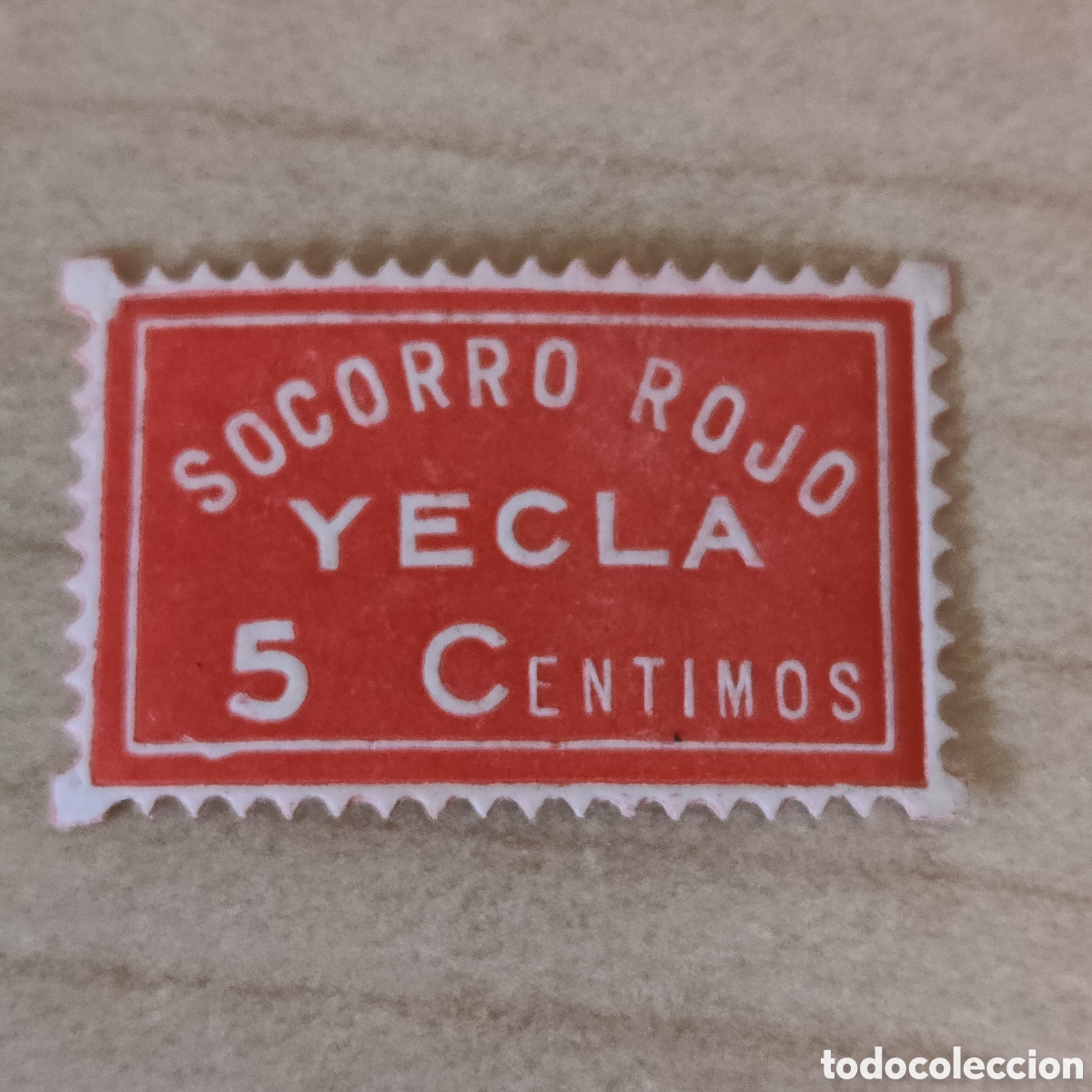 Sellos: a73 RARO Murcia Yecla Socorro Rojo 5 cts Allepuz 1b NO CATALOGADO cifra 5 variante