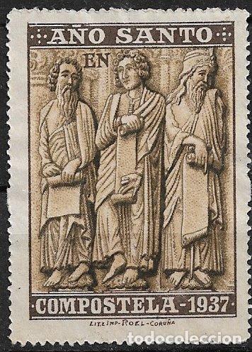 Sellos: SELLO LOCAL, Guerra Civil, CORU&Ntilde;A, Santiago de Compostela, FESOFI n&ordm; 2 (*)