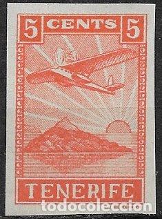 Sellos: SELLO LOCAL, Guerra Civil, CANARIAS, Tenerife, FESOFI n&ordm; 15 * *
