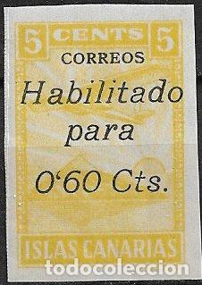 Sellos: SELLO LOCAL, Guerra Civil, CANARIAS, Tenerife, FESOFI n&ordm; 22s * *