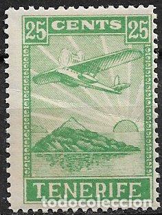 Sellos: SELLO LOCAL, Guerra Civil, CANARIAS, Santa Cruz de Tenerife, FESOFI n&ordm; 13 * *
