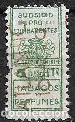 Sellos: SELLO LOCAL, Guerra Civil, CANARIAS, Santa Cruz de Tenerife, FESOFI n&ordm; 1 *