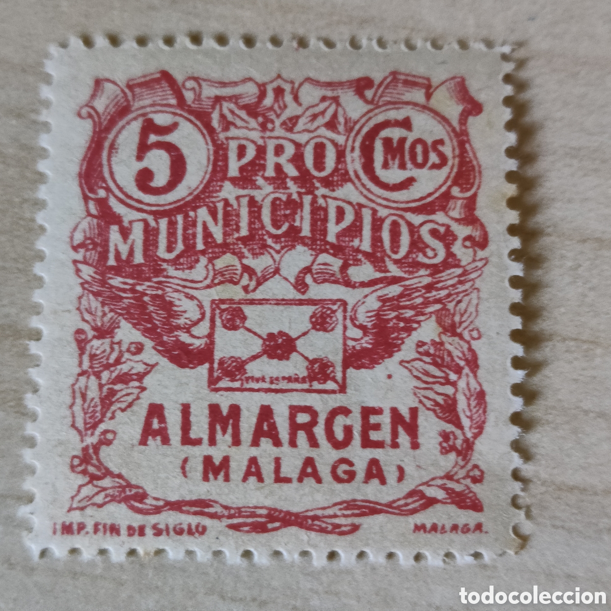 Sellos: a73 Pro Municipios M&aacute;laga Almargen 5 cts