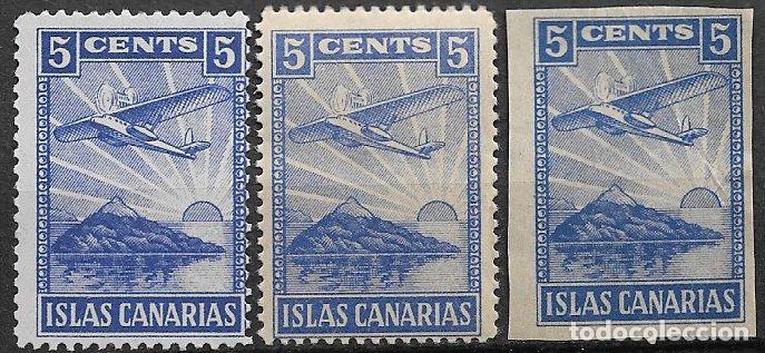 Sellos: SELLO LOCAL, Guerra Civil, CANARIAS, FESOFI n&ordm; 1, 1a y 1b * *