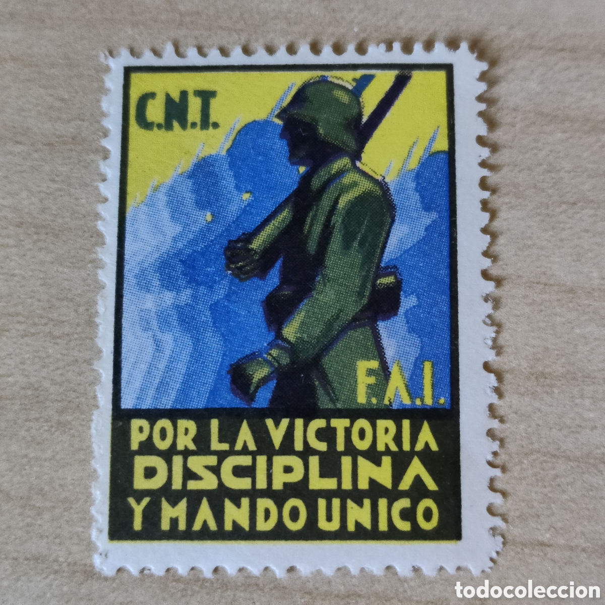 Sellos: a73 C.N.T. F.A.I CNT FAI Por la Victoria Disciplina y mando unico