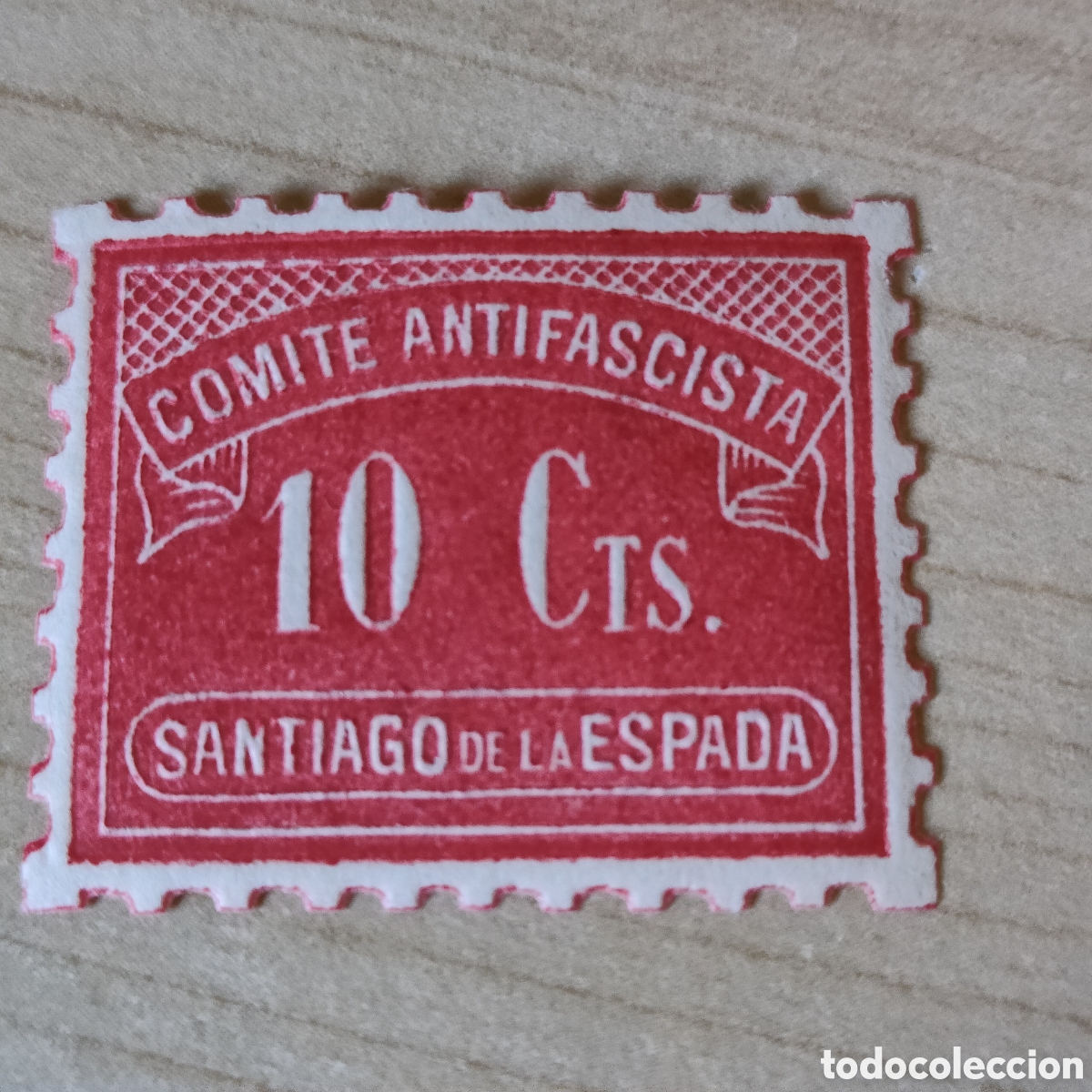 Sellos: a73 Jaen Santiago de la Espada Comit&eacute; Antifascista 10 cts