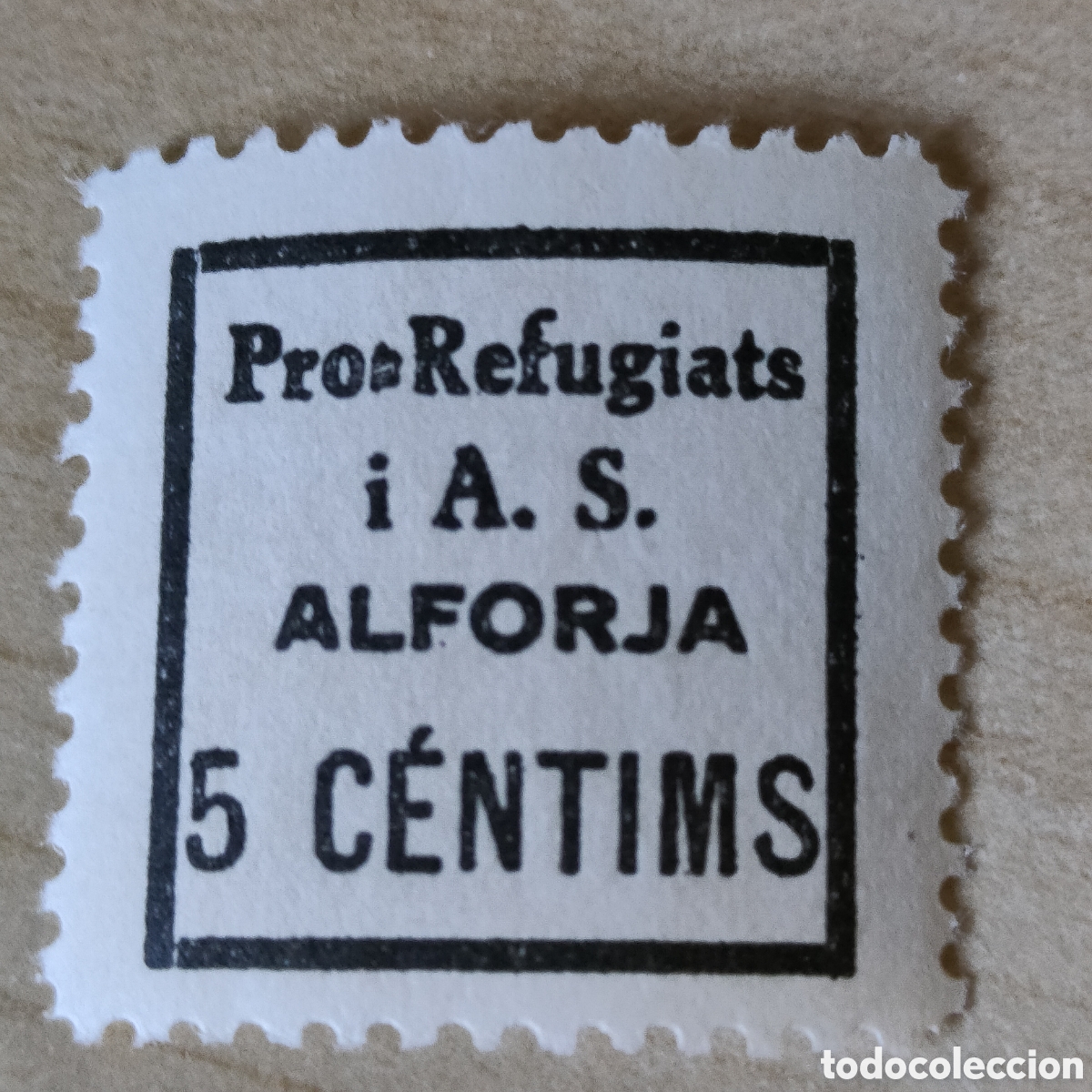 Sellos: a73 Tarragona Alforja Pro Refugiats i A.S. 5 cts