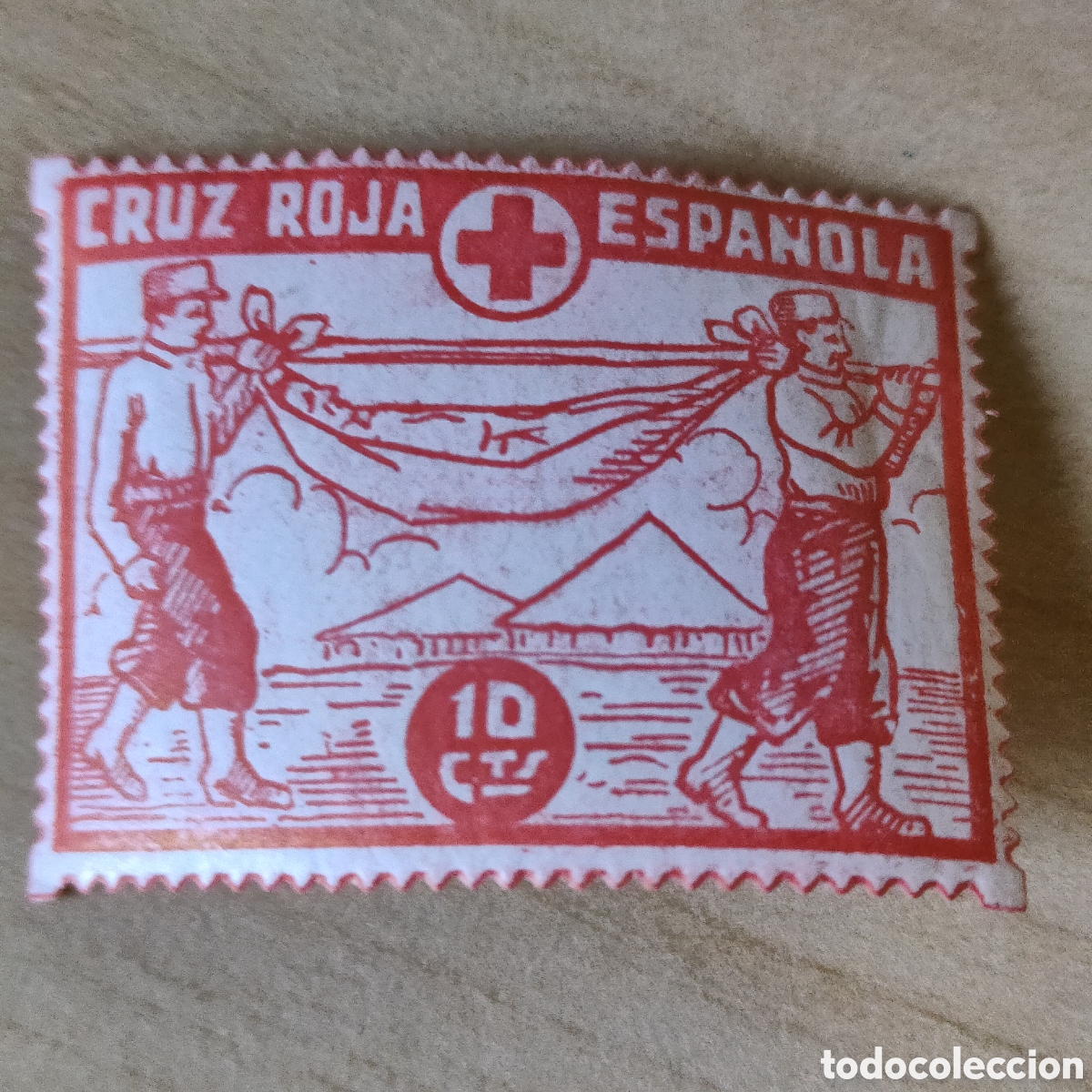 Sellos: a73 Cruz Roja Espa&ntilde;ola 10 cts camilleros