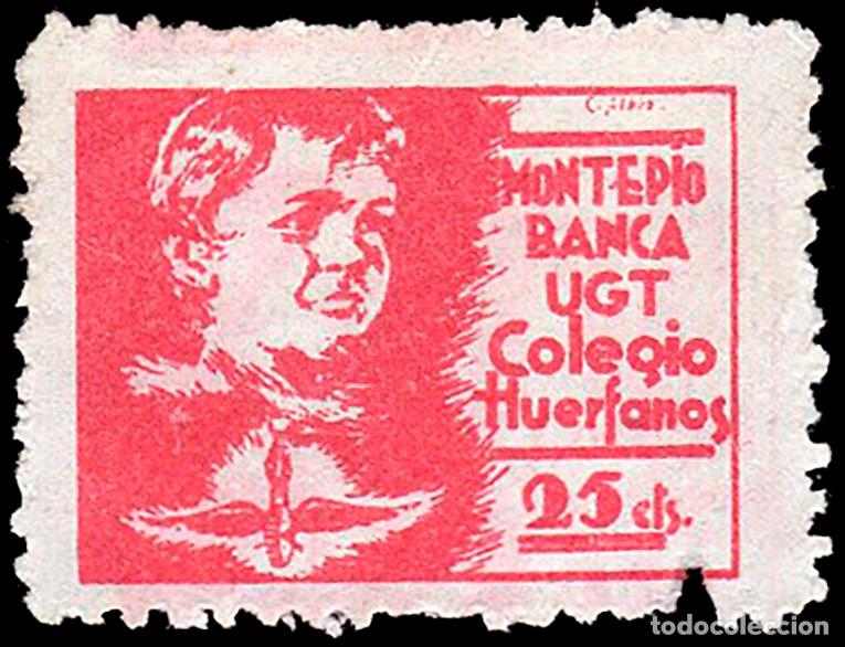 Sellos: Espa&ntilde;a - Guerra Civil - Vi&ntilde;etas Pol&iacute;ticas - Allepuz (*) 785 &rdquo;25 cts. Montepio Banca - UGT&rdquo;