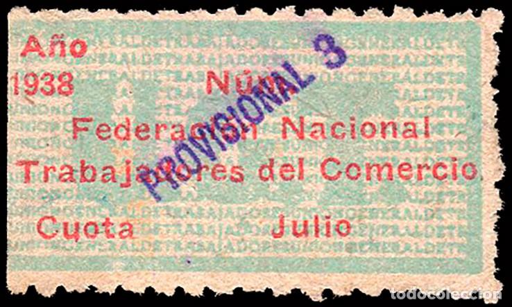 Sellos: Espa&ntilde;a - Guerra Civil - Vi&ntilde;etas Pol&iacute;ticas - Allepuz * 796hz - &rdquo;Federaci&oacute;n Nacional.. error impresi&oacute;n