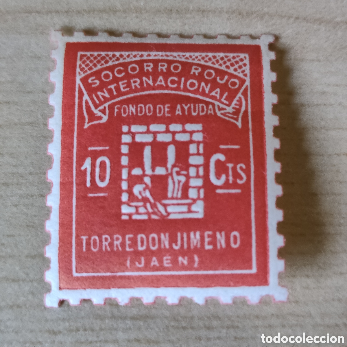 Sellos: a73 Jaen Torredonjimeno Socorro Rojo Internacional SRI S.R.I.