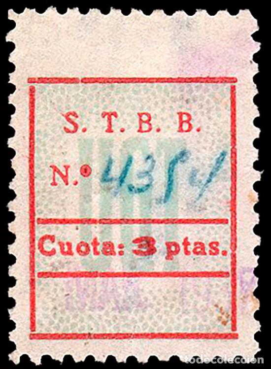 Sellos: Espa&ntilde;a - Guerra Civil - Vi&ntilde;etas Pol&iacute;ticas - Allepuz (*) 835 - &rdquo;3 ptas. S.T.B.B.&rdquo;