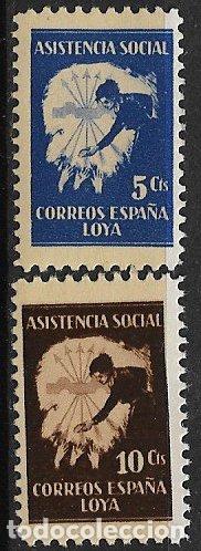 Sellos: SELLO LOCAL, Guerra Civil, GRANADA, Loja, FESOFI n&ordm; 18 y 19 * *